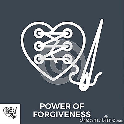 Power of forgiveness Vector Illustration