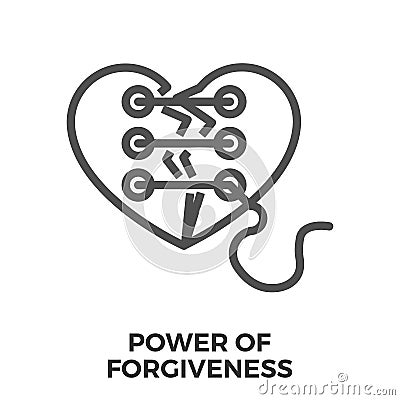 Power of forgiveness Vector Illustration