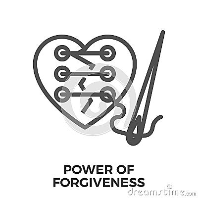 Power of forgiveness Vector Illustration