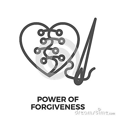 Power of forgiveness Vector Illustration