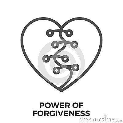 Power of forgiveness Vector Illustration