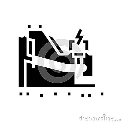 power generation hydroelectric glyph icon vector illustration Vector Illustration