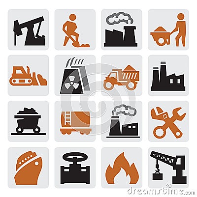 Power generation icons Vector Illustration