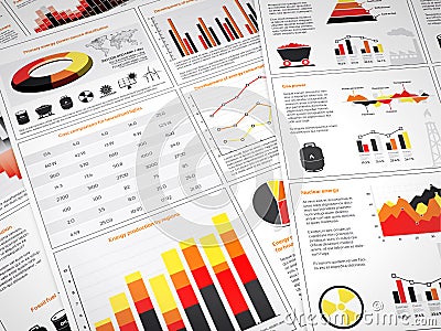 Power graphs and charts Stock Photo