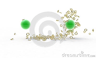 Power of gravitational force, 3d Stock Photo