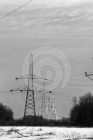 Power grid Stock Photo