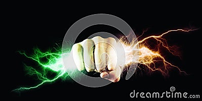 Power in hands Stock Photo