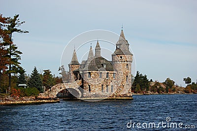 Power House of Boldt Castle in Thousand Islands,NY Stock Photo