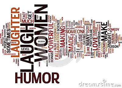 The Power Of Humor Text Background Word Cloud Concept Stock Photo