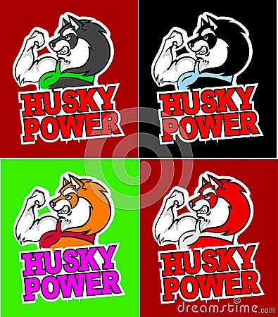 Power Husky Vector Illustration