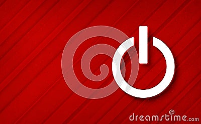 Power icon dreamy abstract red background diagonal stripe line illustration design Cartoon Illustration