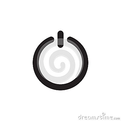 Power icon flat style isolated on background. symbol for your web site design logo, app, UI.Vector illustration Vector Illustration