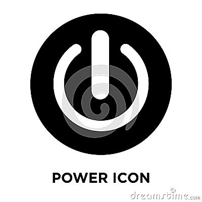 Power icon vector isolated on white background, logo concept of Vector Illustration