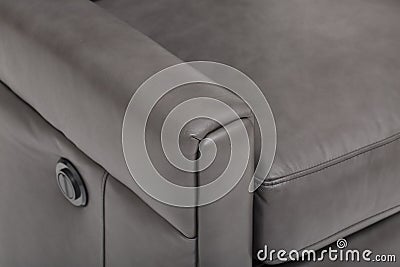 Power Leather Recliner Chair with white background - Image Stock Photo