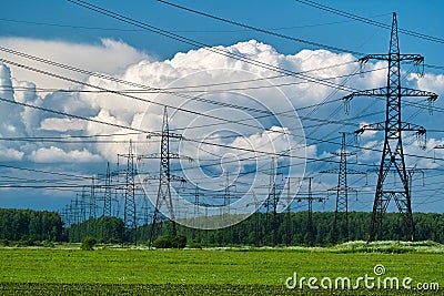 Power Line Stock Photo