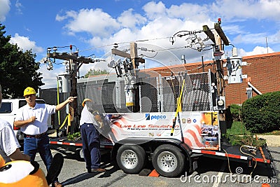 Power Line simulation Editorial Stock Photo