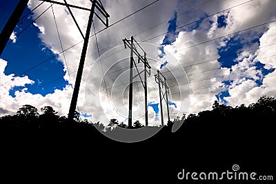 Power lines Stock Photo