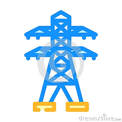 power lines electric color icon vector illustration Vector Illustration