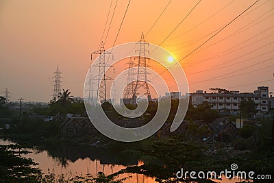 Power Lines Stock Photo