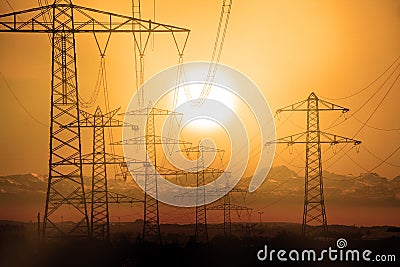 Power mast Stock Photo