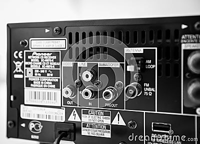 Power music amplifier made by Pioneer Editorial Stock Photo