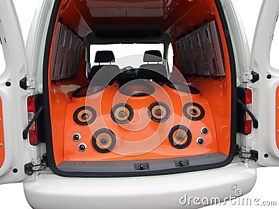 Power music audio system Stock Photo