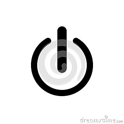 Power on and off button icon Vector Illustration