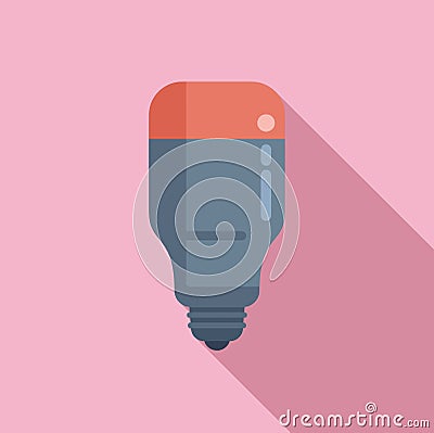 Power online bulb icon flat vector. Home inside illumination Stock Photo