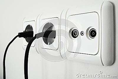 Power outlet Stock Photo