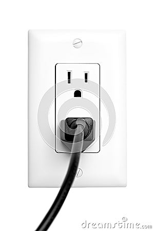 Power outlet isolated Stock Photo