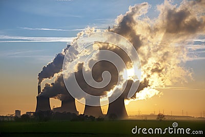 Power Plant - Greenhouse Gases - UK Stock Photo