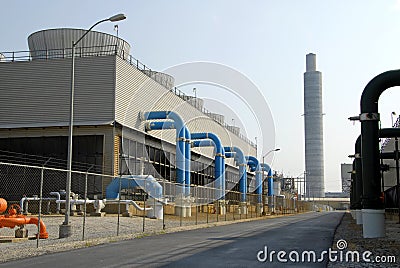 Power Plant Scrubber Stock Photo