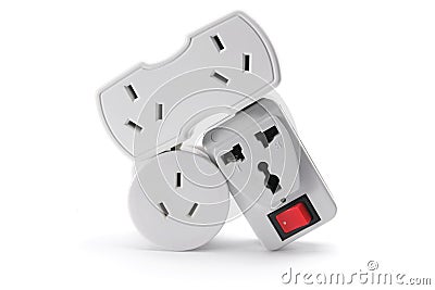 Power Plugs Stock Photo