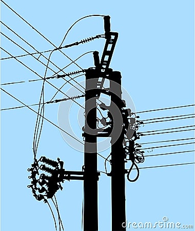 Power Pole Vector Illustration