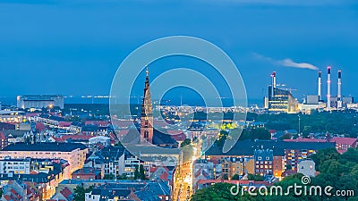 Power production for Copenhagen, cityscape of industrial zone Stock Photo