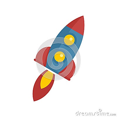 Power rocket innovation icon flat isolated vector Vector Illustration