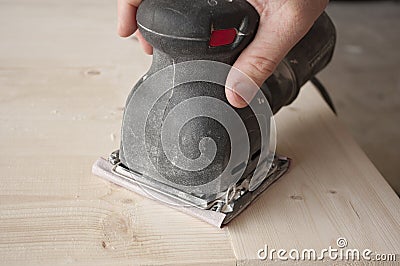 Power Sanding Stock Photo