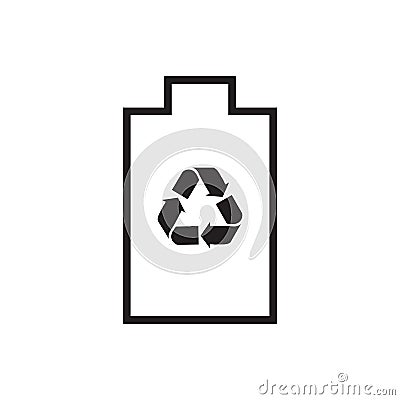 Power save icon. recycle vector design illustration. Vector Illustration