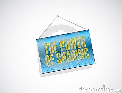 the power of sharing banner illustration Cartoon Illustration