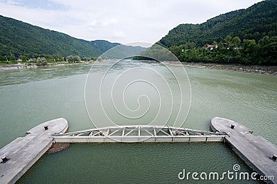 Power station in Donau Stock Photo