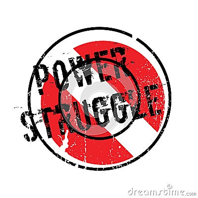 Power Struggle rubber stamp Vector Illustration