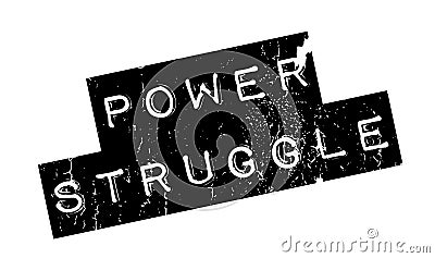 Power Struggle rubber stamp Vector Illustration