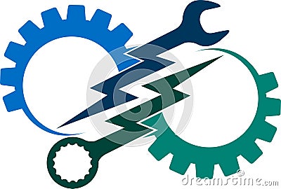 Power tool logo Vector Illustration