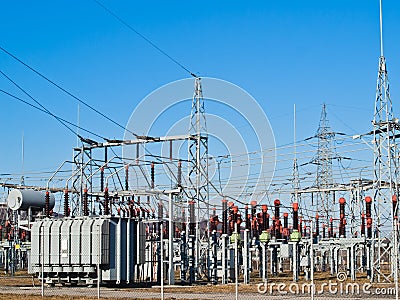 Power transformator Stock Photo