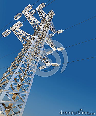 Power Transmission Line Stock Photo
