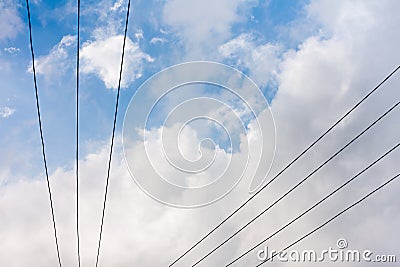 Power transmission lines Stock Photo