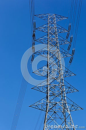 Power transmission tower Stock Photo