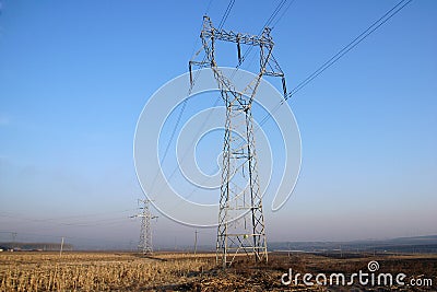 Power transmission tower Stock Photo