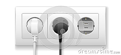 Power usb outlet Vector Illustration