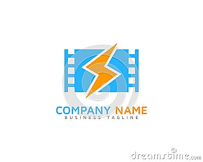 Power Video Icon Logo Design Element Vector Illustration